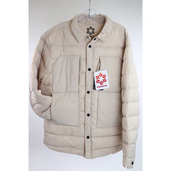 Obermeyer Other - Obermeyer Explorer Down Shirt Jacket Mens Large Cement Waterproof Puffer $249
